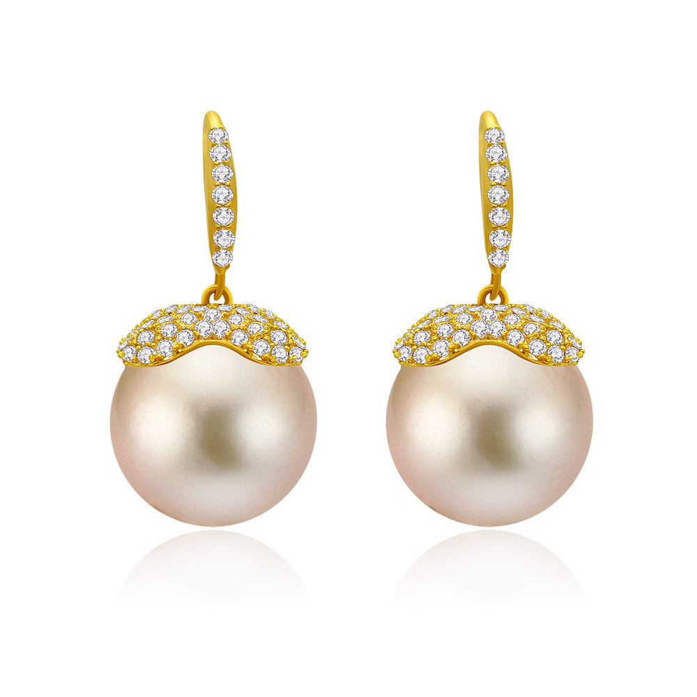 Champ Pearl Drop Hook Earrings